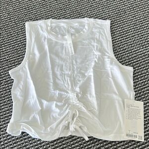 Lululemon Cinch Me Up Front Tank white Size 8